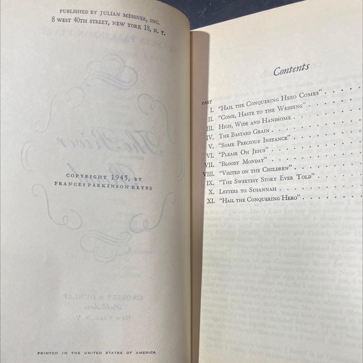 eyes book, by frances parkinson keyes, 1945 Hardcover image 3