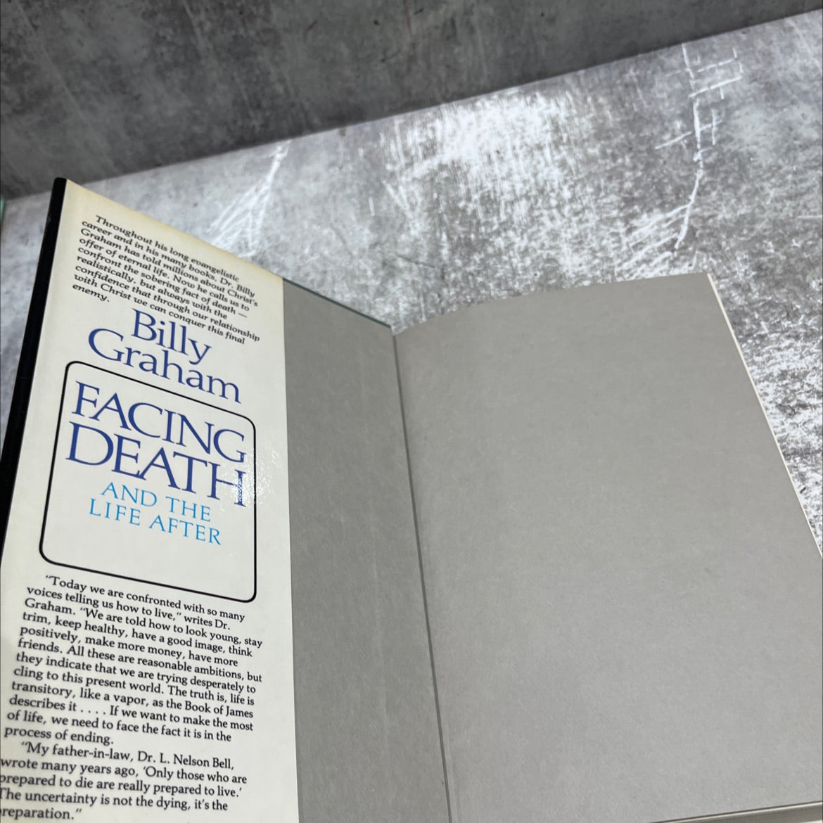 facing death and the life after book, by billy graham, 1987 Hardcover image 4