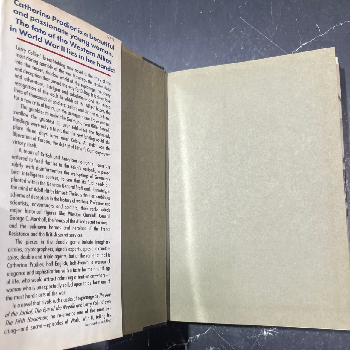 fall from grace book, by larry collins, 1985 Hardcover image 4