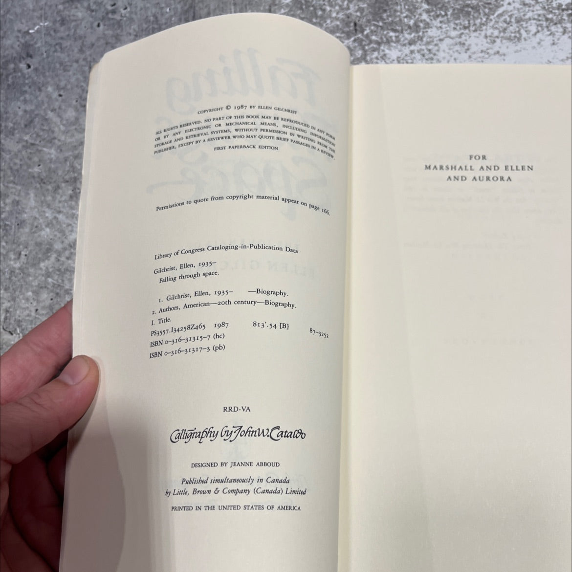 falling through space book, by ellen gilchrist, 1987 Paperback image 3