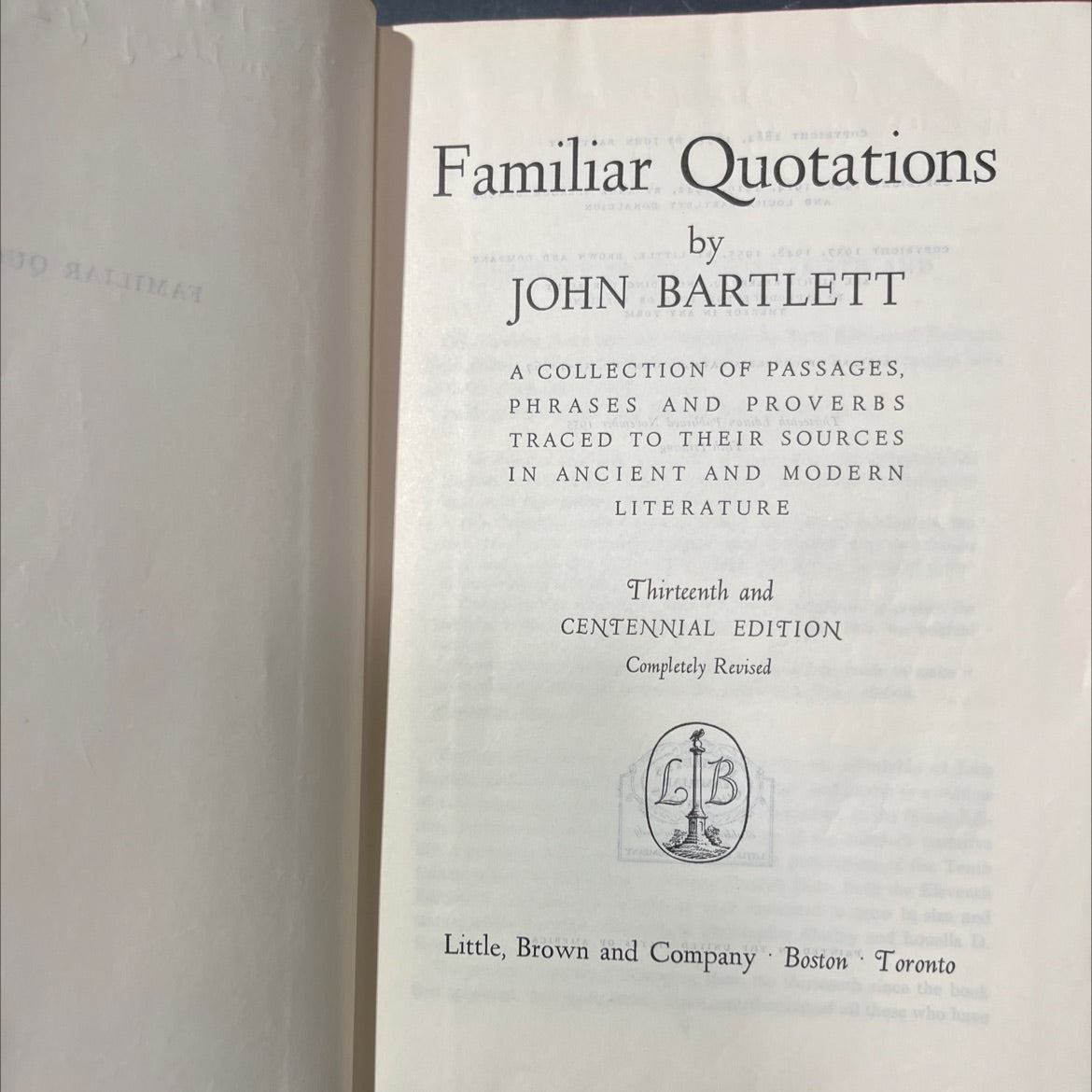 familiar quotations mao sa work ittle book, by john bartlett, 1955 Hardcover image 2