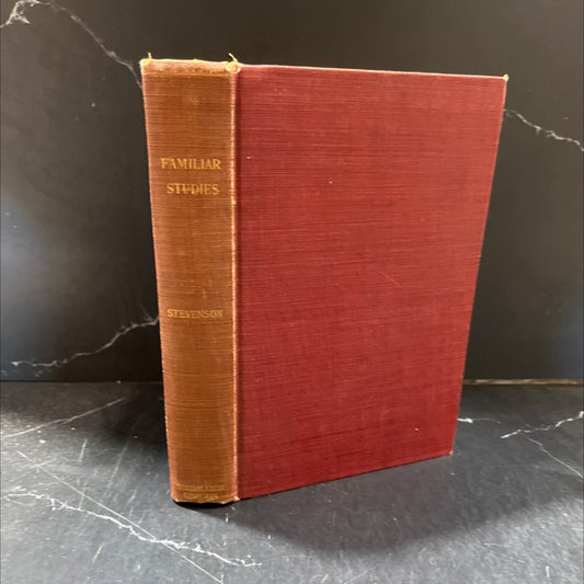 familiar studies of men and books book, by robert louis stevenson, 1910 Hardcover image 1