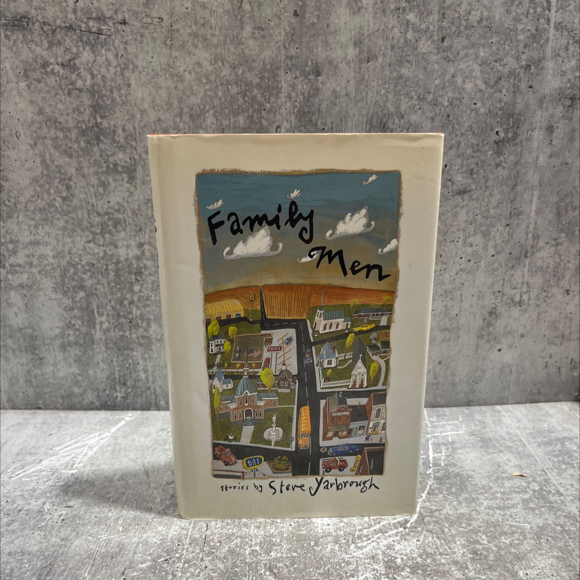 SIGNED family men: stories book, by Steve Yarbrough, 1990 Hardcover, Vintage image 1