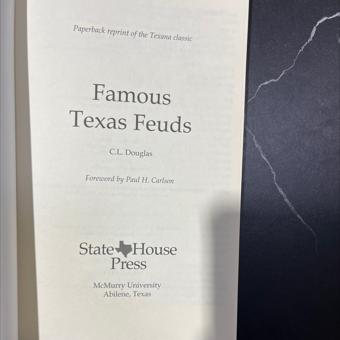 famous texas feuds book, by C.L. Douglas, 2007 Paperback image 2