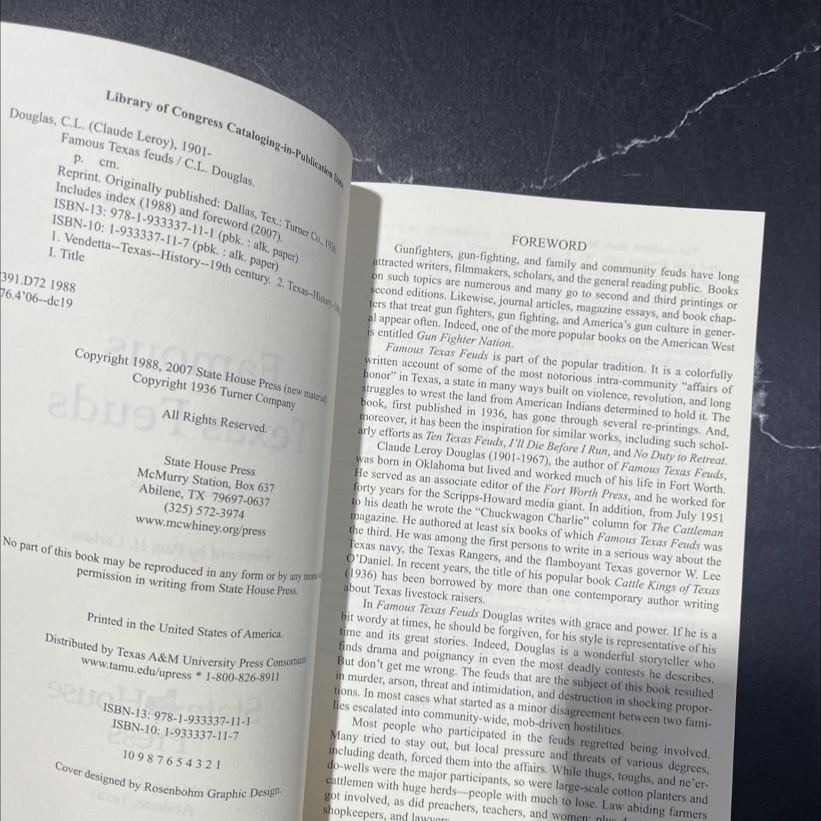 famous texas feuds book, by C.L. Douglas, 2007 Paperback image 3