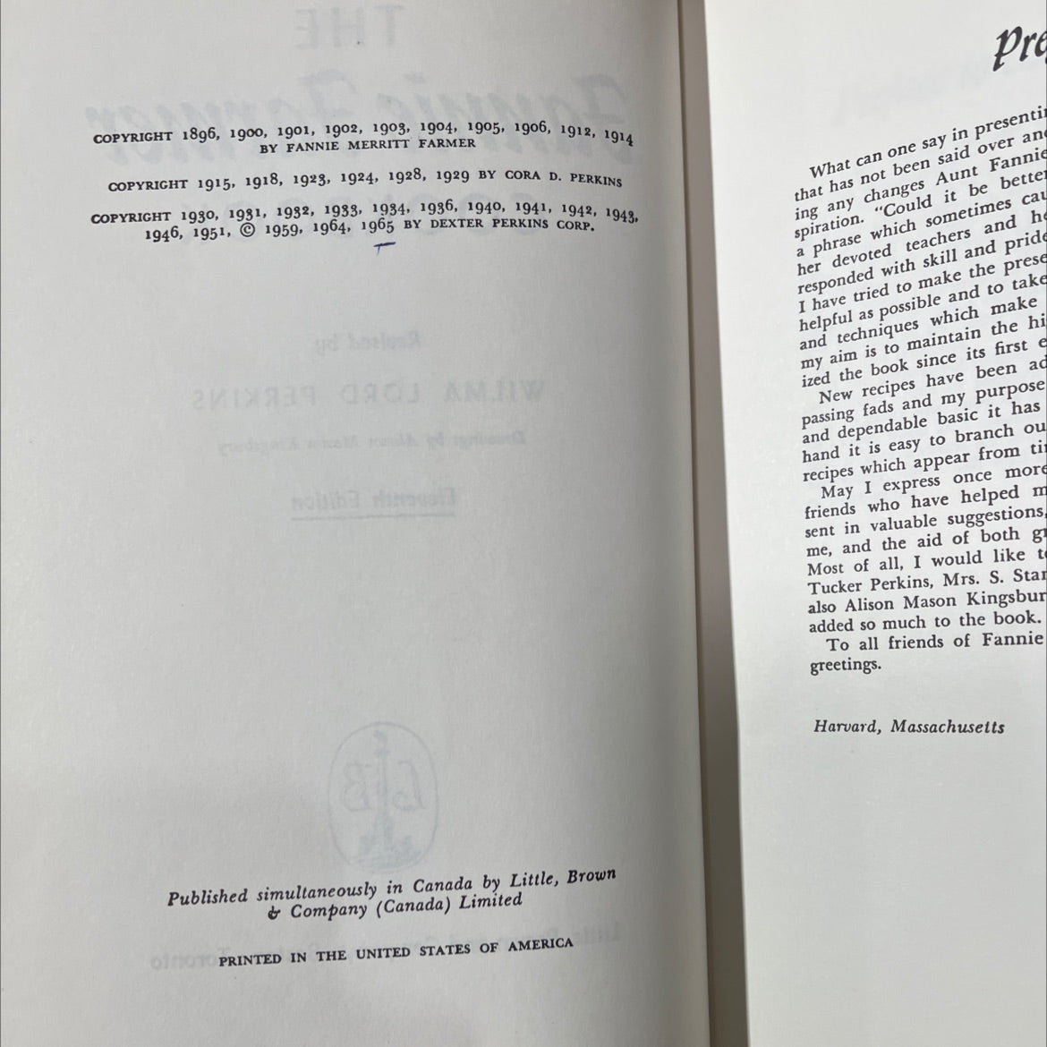 fannie farmer cookbook book, by fannie merritt farmer, 1965 Hardcover image 3