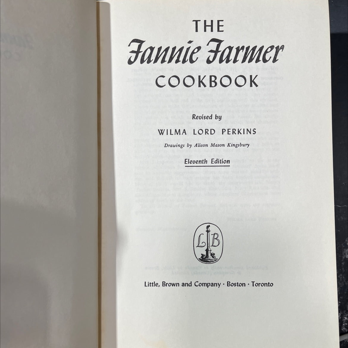 fannie farmer cookbook book, by fannie merritt farmer, 1965 Hardcover image 2