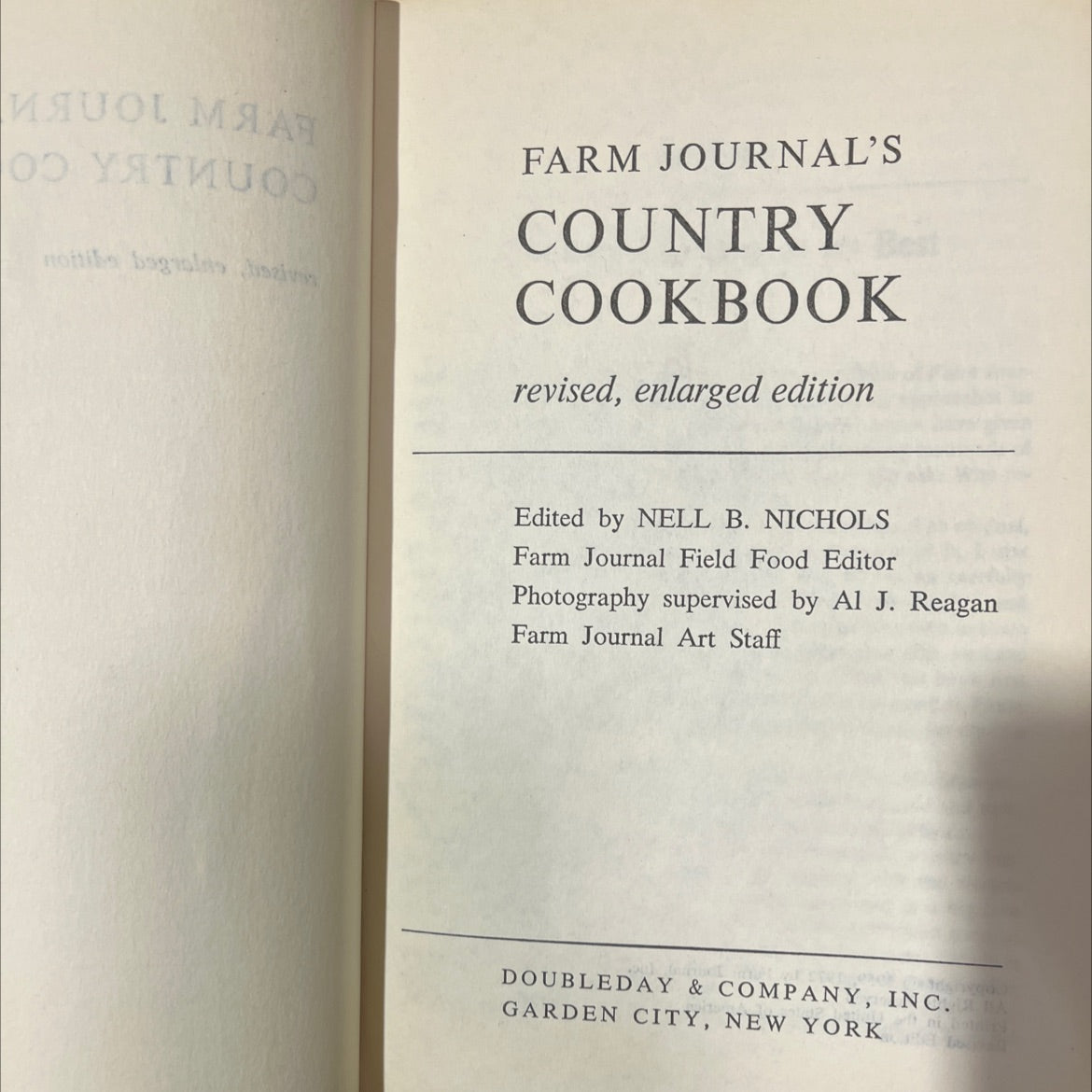 farm journal's country cookbook book, by nell b. nichols, 1972 Hardcover image 2