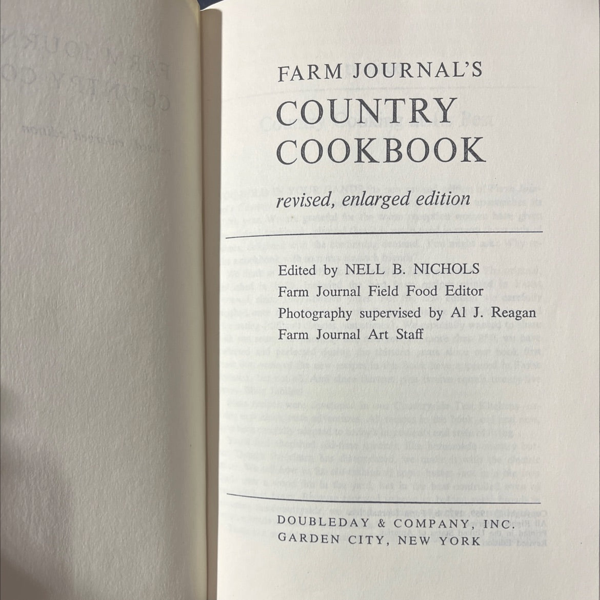 farm journal's country cookbook book, by nell b. nichols, 1972 Hardcover image 2
