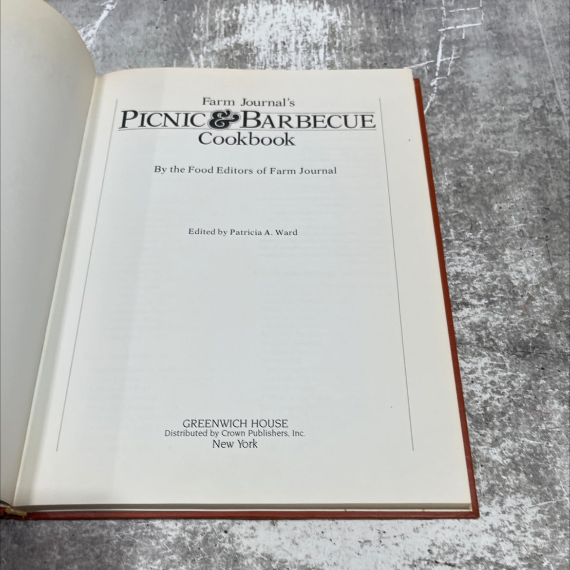 farm journal's picnic & barbecue cookbook book, by food editors of farm journal, 1984 Hardcover image 2