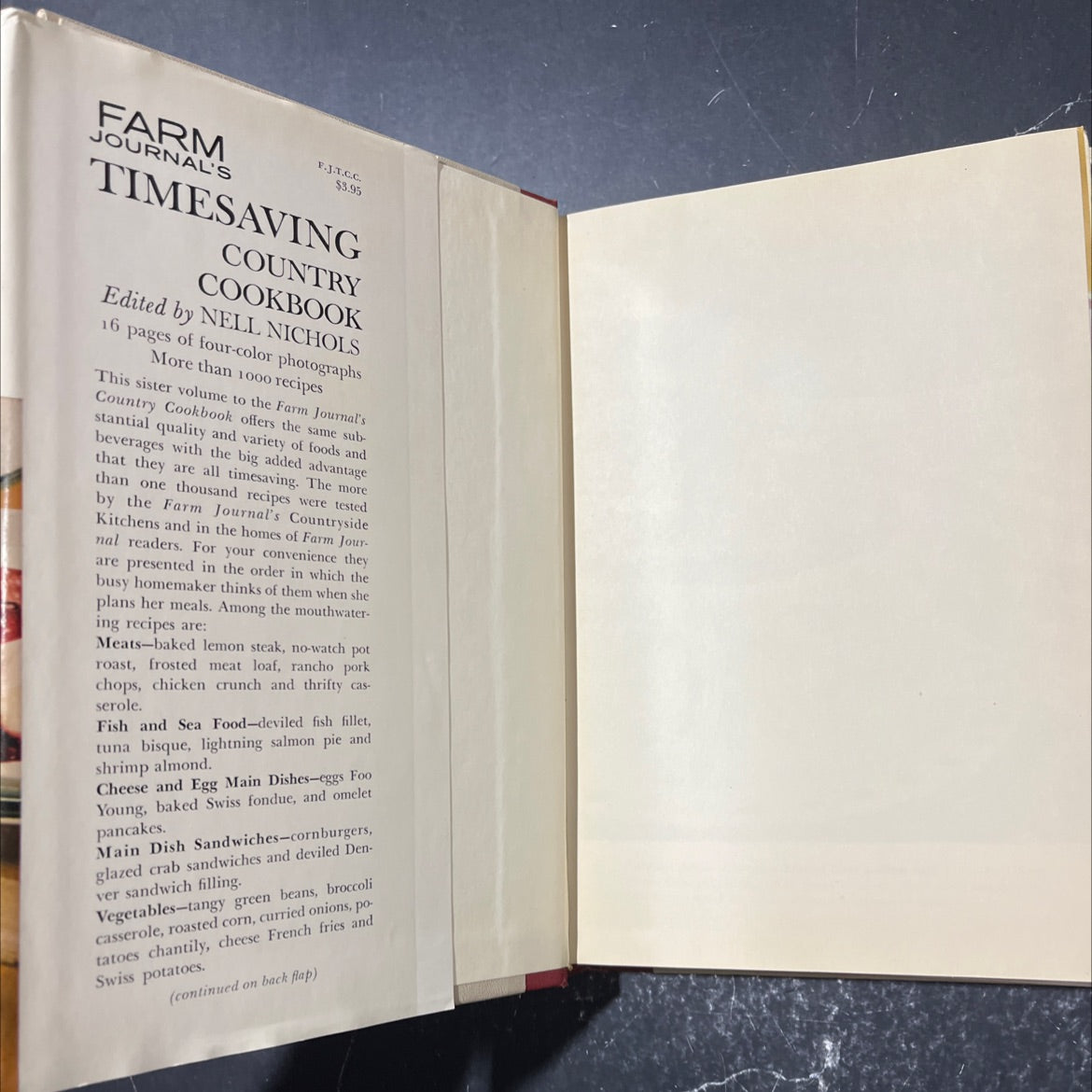 farm journal's timesaving country cookbook book, by nell b. nichols, 1961 Hardcover image 4