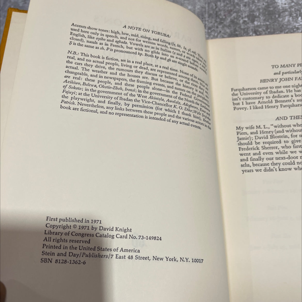 farquharson's physique and what it did to his mind book, by david knight, 1971 Hardcover image 3