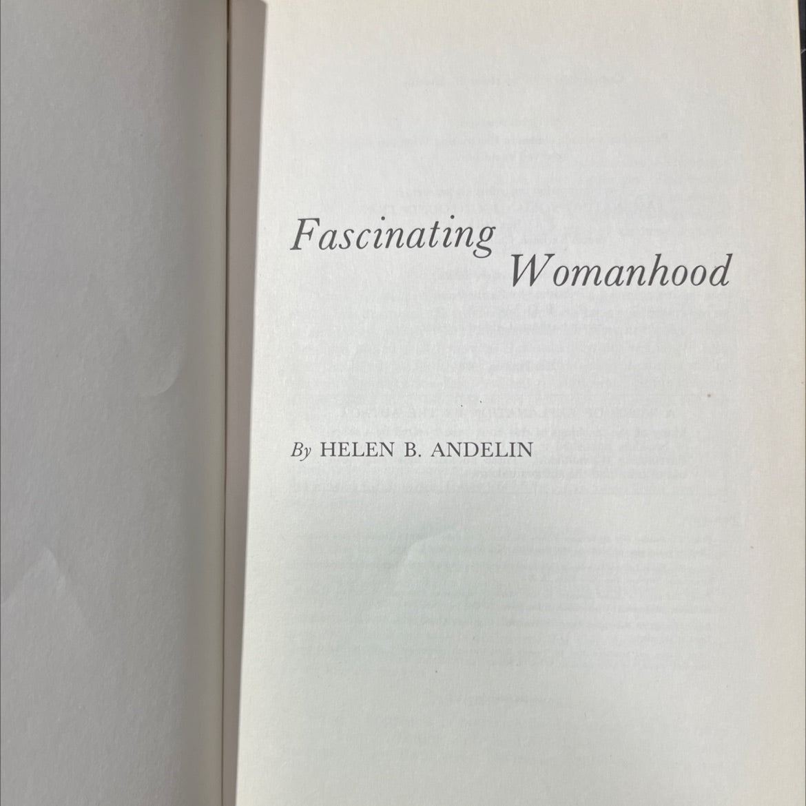 fascinating womanhood book, by helen b. andelin, 1970 Hardcover image 2