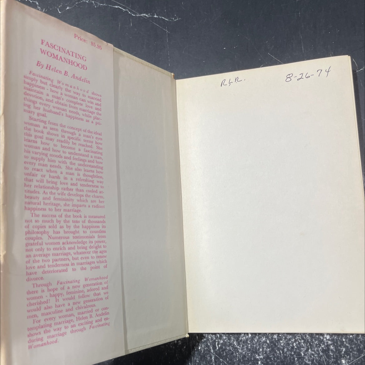 fascinating womanhood book, by helen b. andelin, 1970 Hardcover image 4