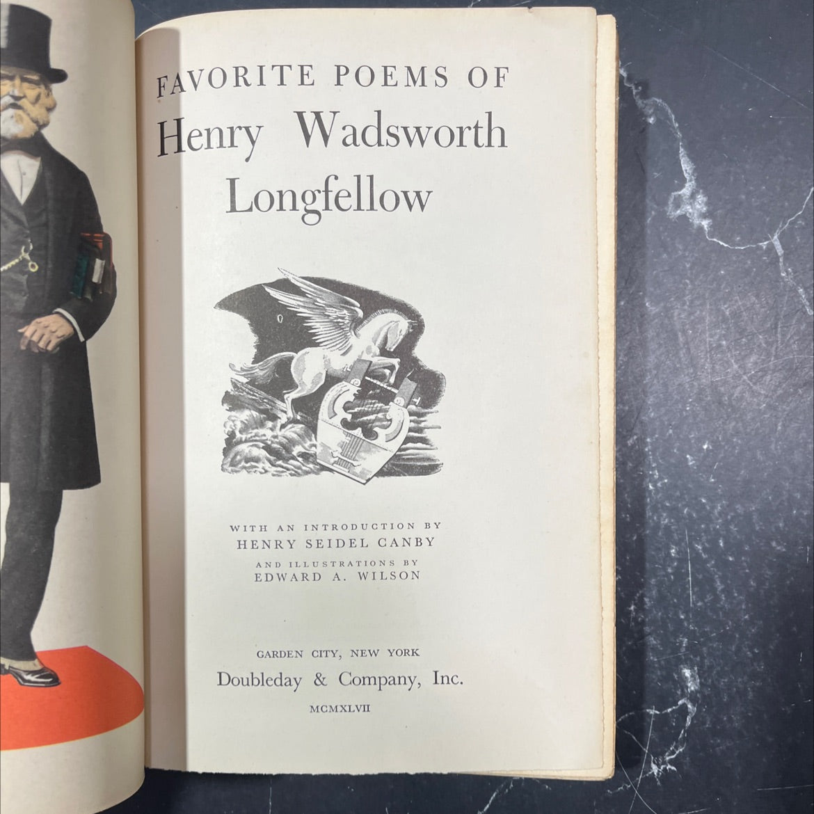 favorite poems of henry wadsworth longfellow book, by Henry Wadsworth Longfellow, 1947 Hardcover image 2