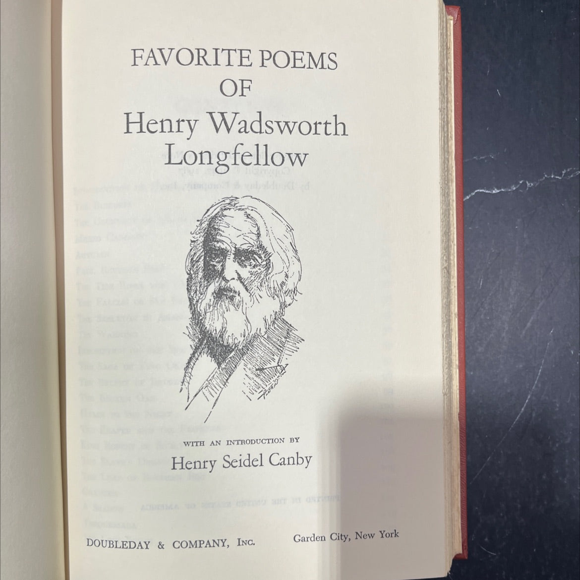 favorite poems of henry wadsworth longfellow book, by Henry Wadsworth Longfellow, 1967 Hardcover image 2