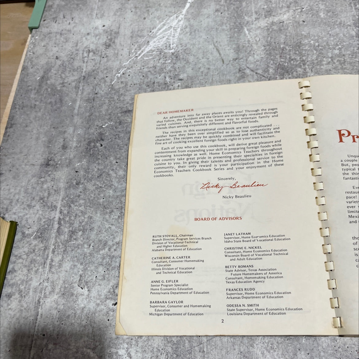 favorite recipes of home economics teachers book, by Ricky Beaulieu, Nicky Beaulieu, 1977 Paperback image 3