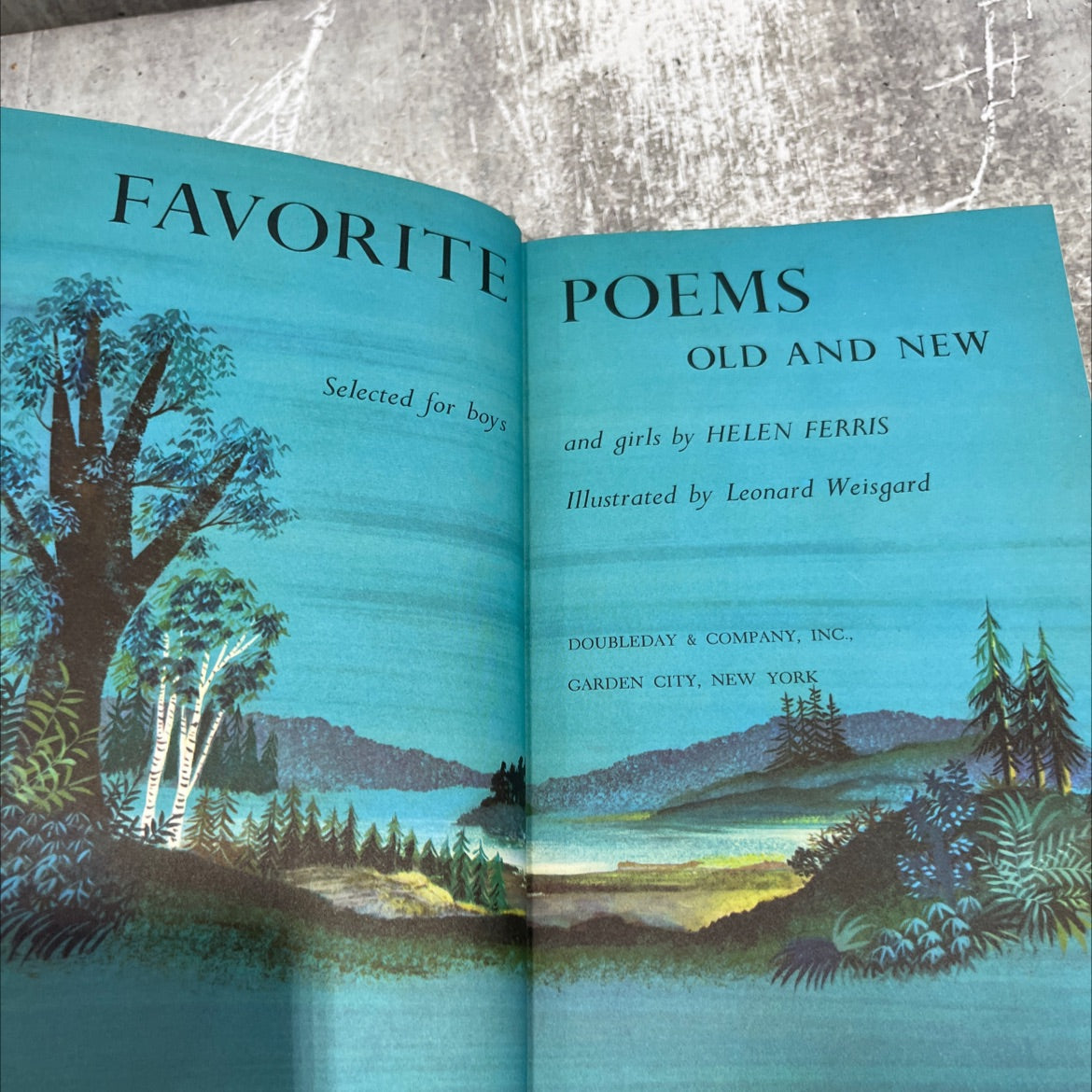 favorite selected for boys poems old and new book, by helen ferris, 1957 Hardcover image 2