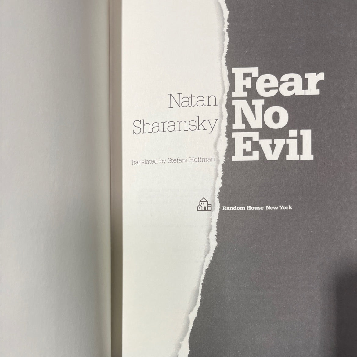 fear no evil book, by Natan Sharansky, 1988 Hardcover image 2