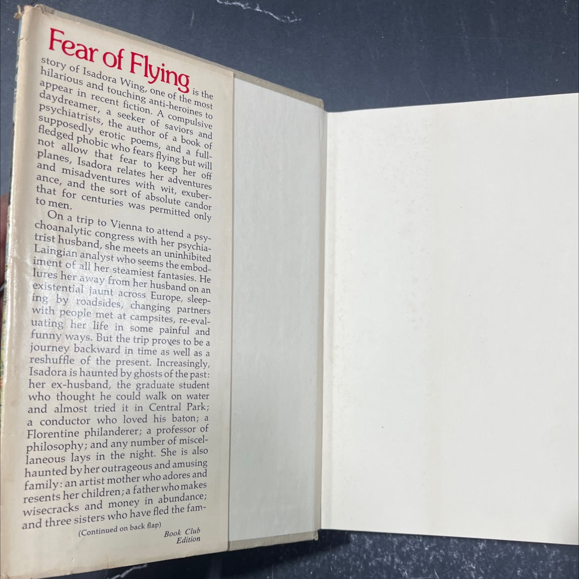 fear of flying book, by erica jong, 1973 Hardcover image 4