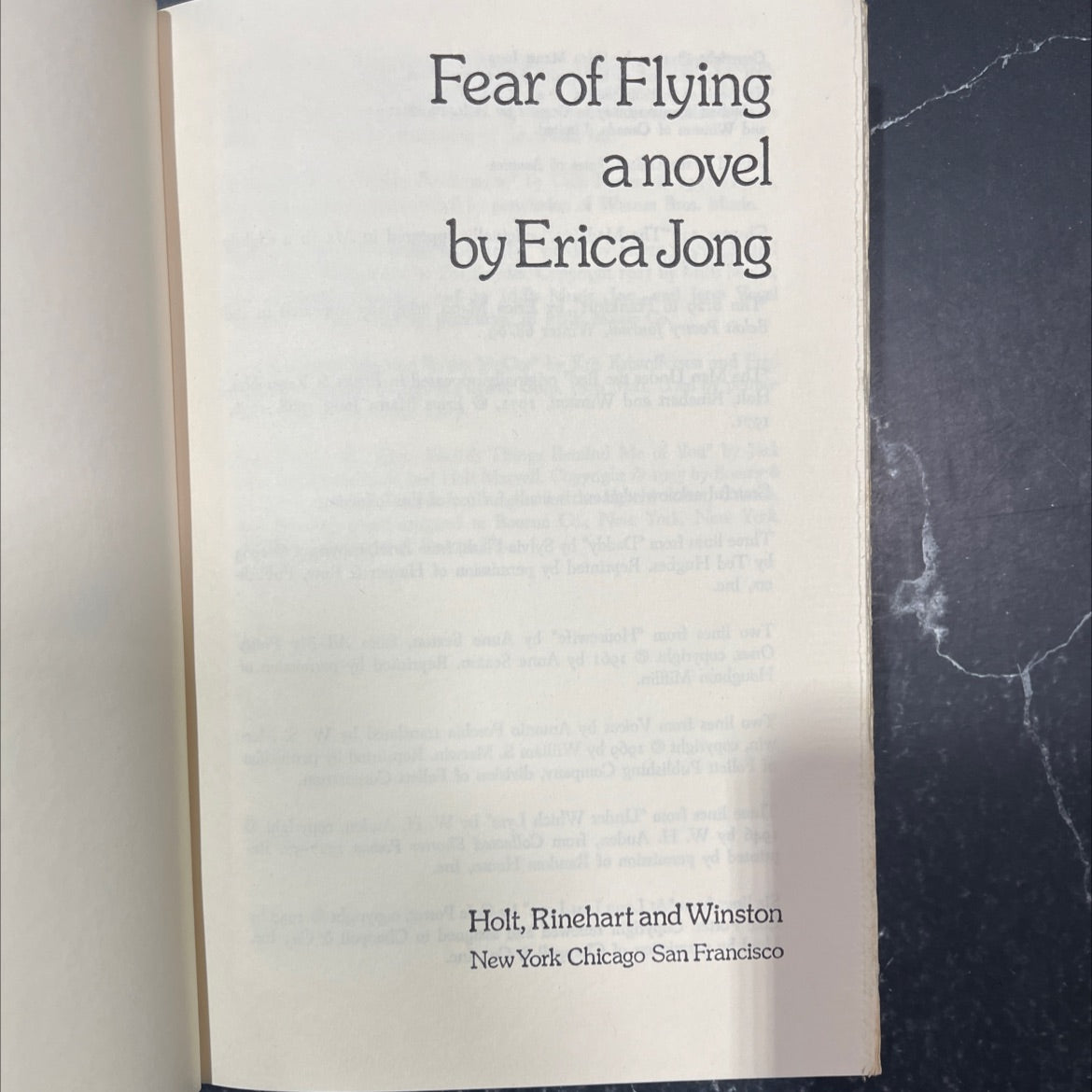 fear of flying book, by erica jong, 1973 Hardcover image 2
