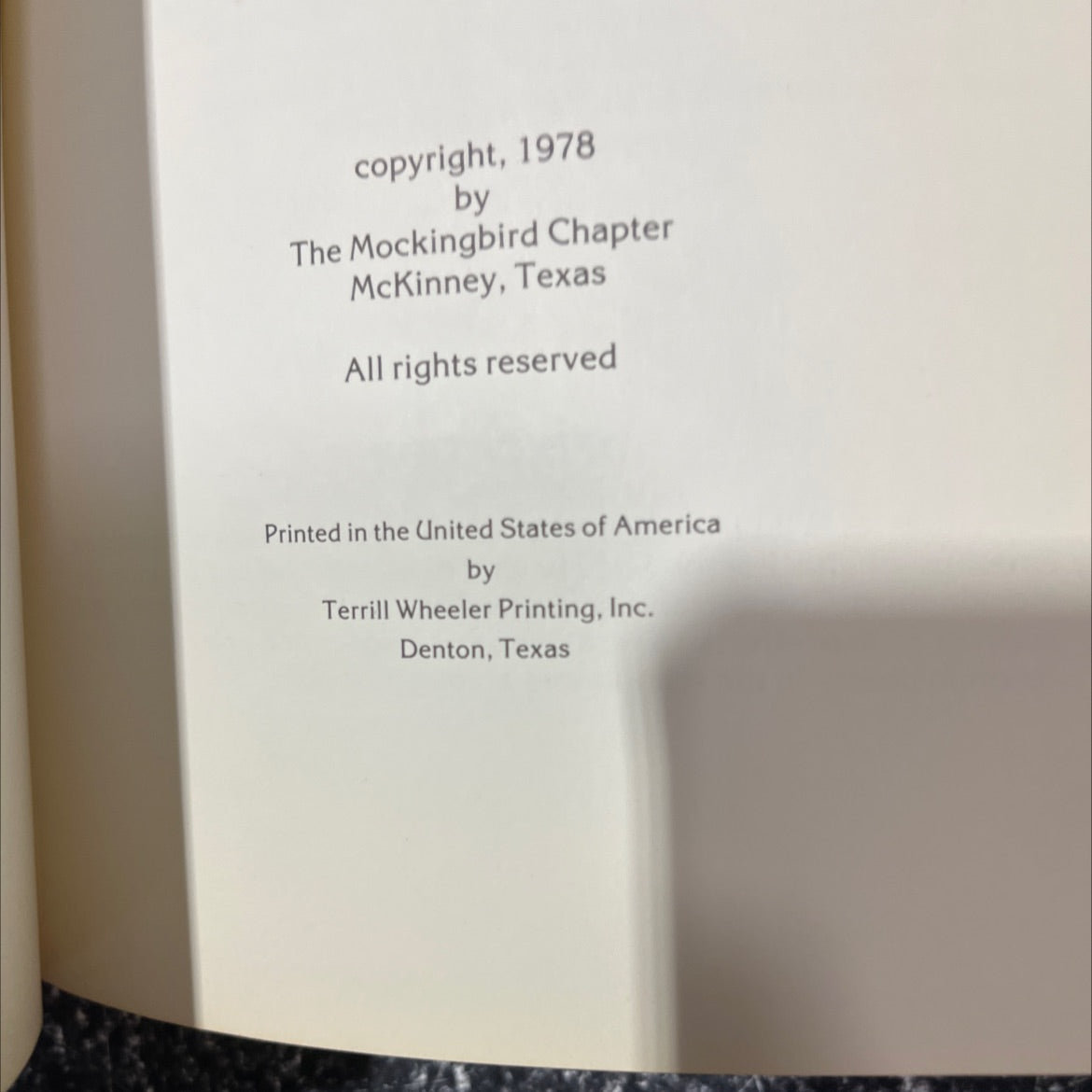 feathers on the wind book, by The Mockingbird Chapter, 1978 Hardcover image 3