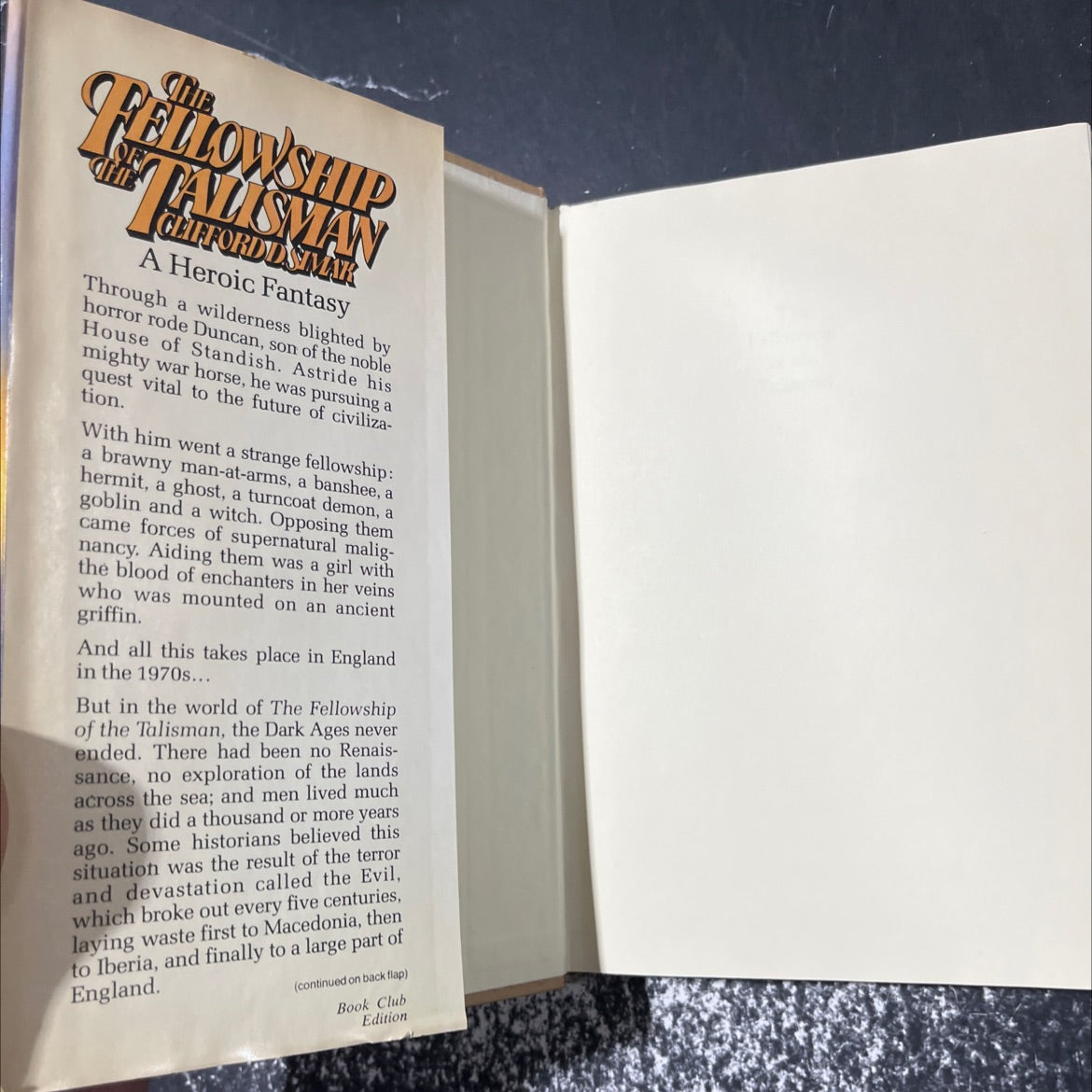 fellowship of the talisman book, by Clifford D. Simak, 1978 Hardcover image 4