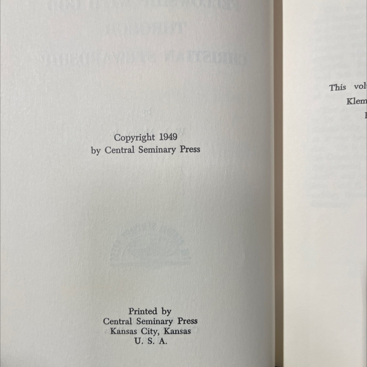 fellowship with god through christian stewardship book, by W. L. Muncy, Jr., 1949 Hardcover image 3