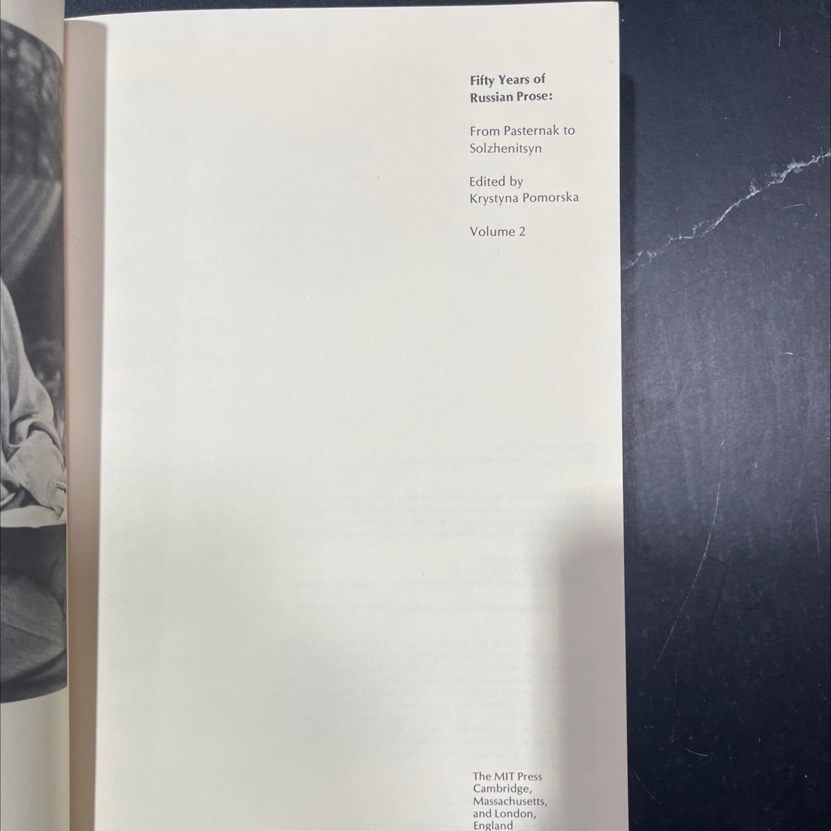 fifty years of russian prose: from pasternak to solzhenitsyn book, by krystyna pomorska, 1973 Paperback image 2