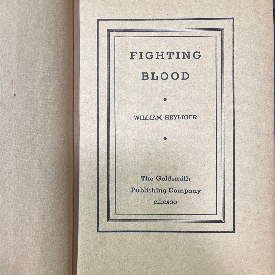 fighting blood book, by william heyliger, 1936 Hardcover image 2