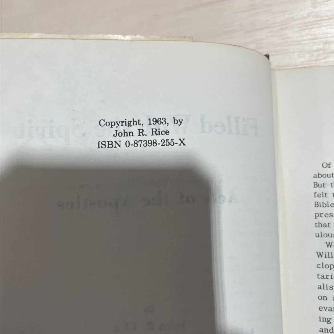 filled with the spirit a verse-by-verse commentary on acts of the apostles book, by john r. rice, 1963 Hardcover image 3