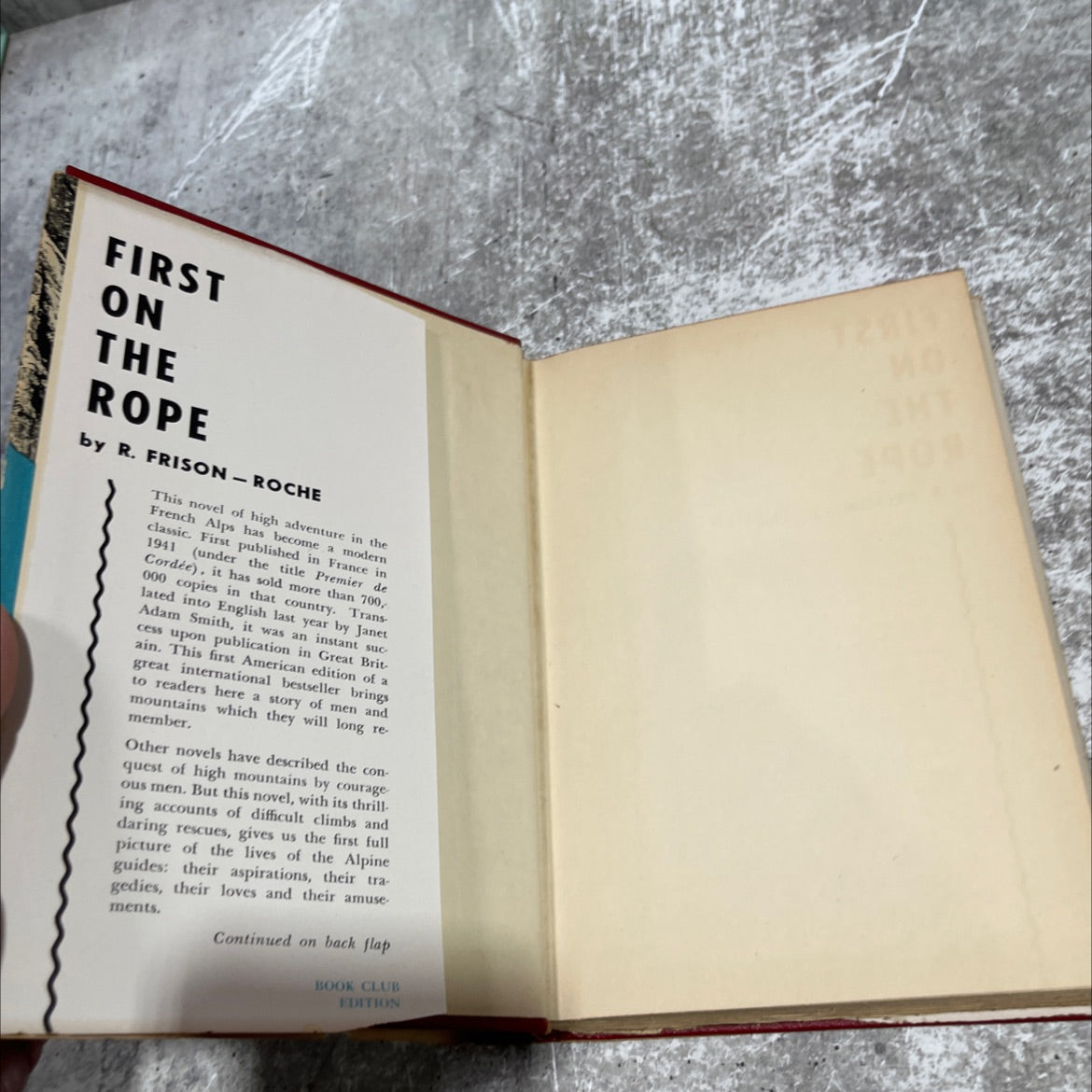 first on the rope book, by r. frison-roche, 1970 Hardcover image 4