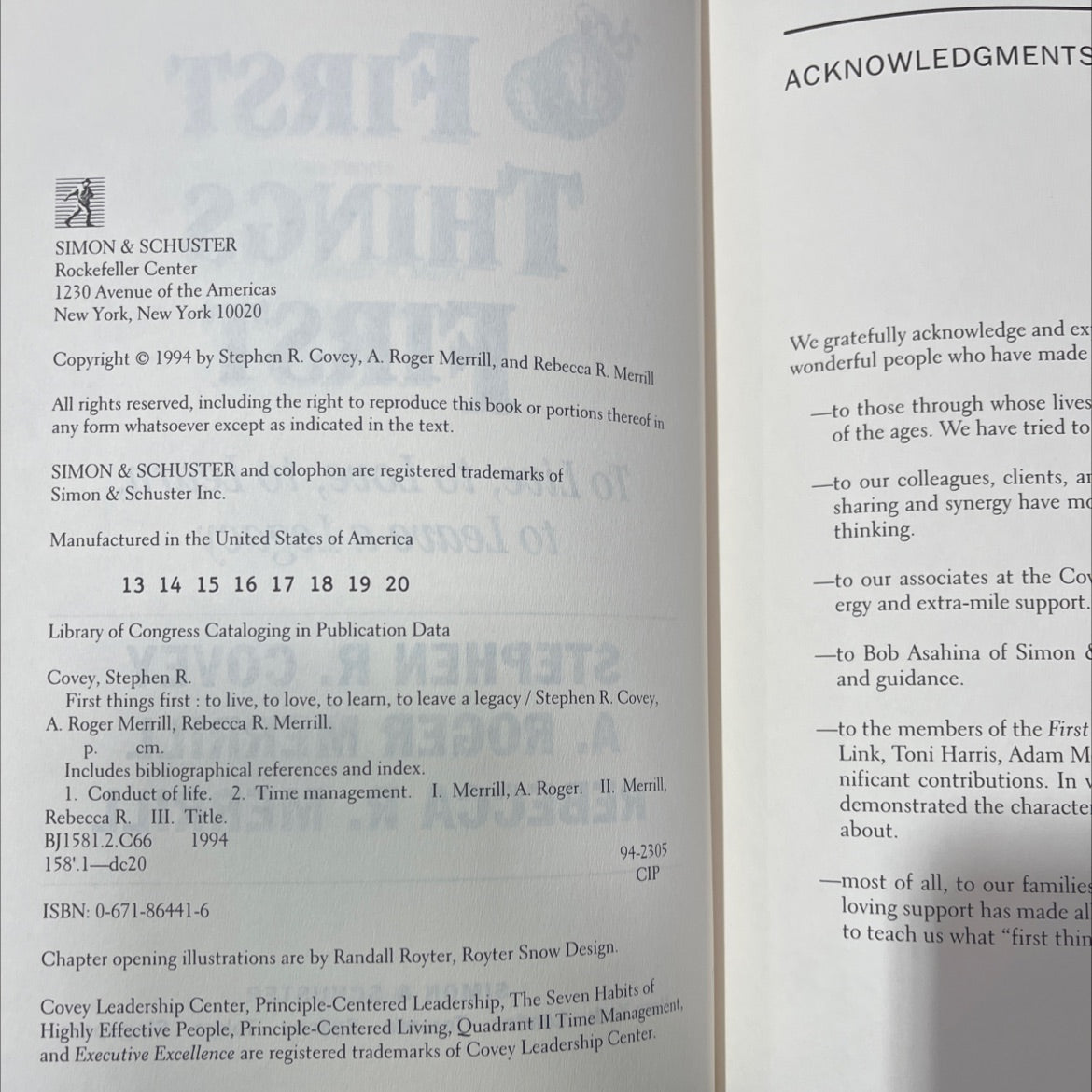 first things first to live to love to learn to leave a legacy book, by stephen r. covey, a. roger merrill, rebecca r. image 3
