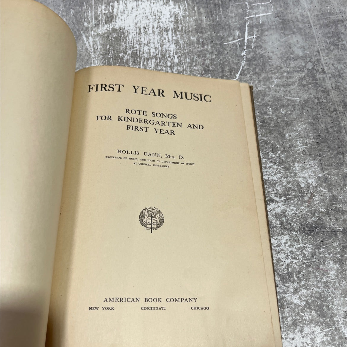 first year music rote songs for kindergarten and first year book, by hollis dann, 1914 Hardcover image 2