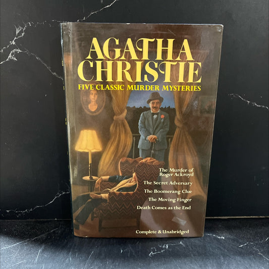 five classic murder mysteries book, by Agatha Christie, 1985 Hardcover image 1