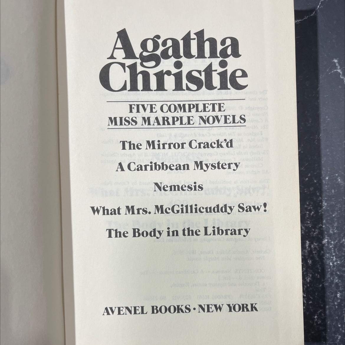 five complete miss marple novels book, by agatha christie, 1980 Hardcover image 2