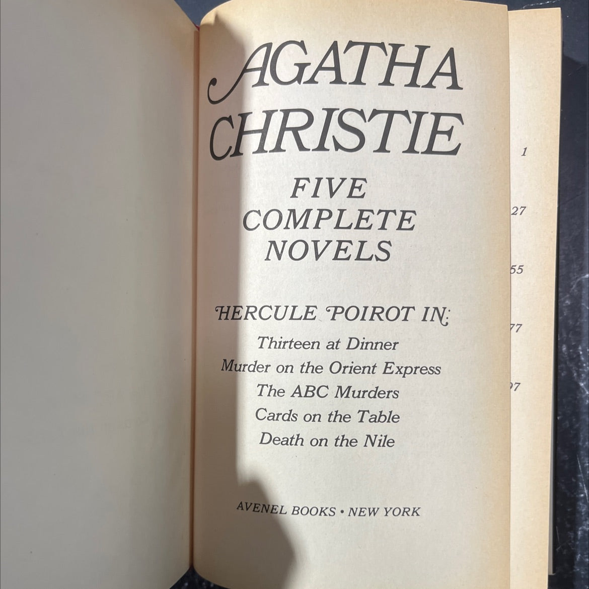 five complete novels book, by agatha christie, 1980 Hardcover image 2