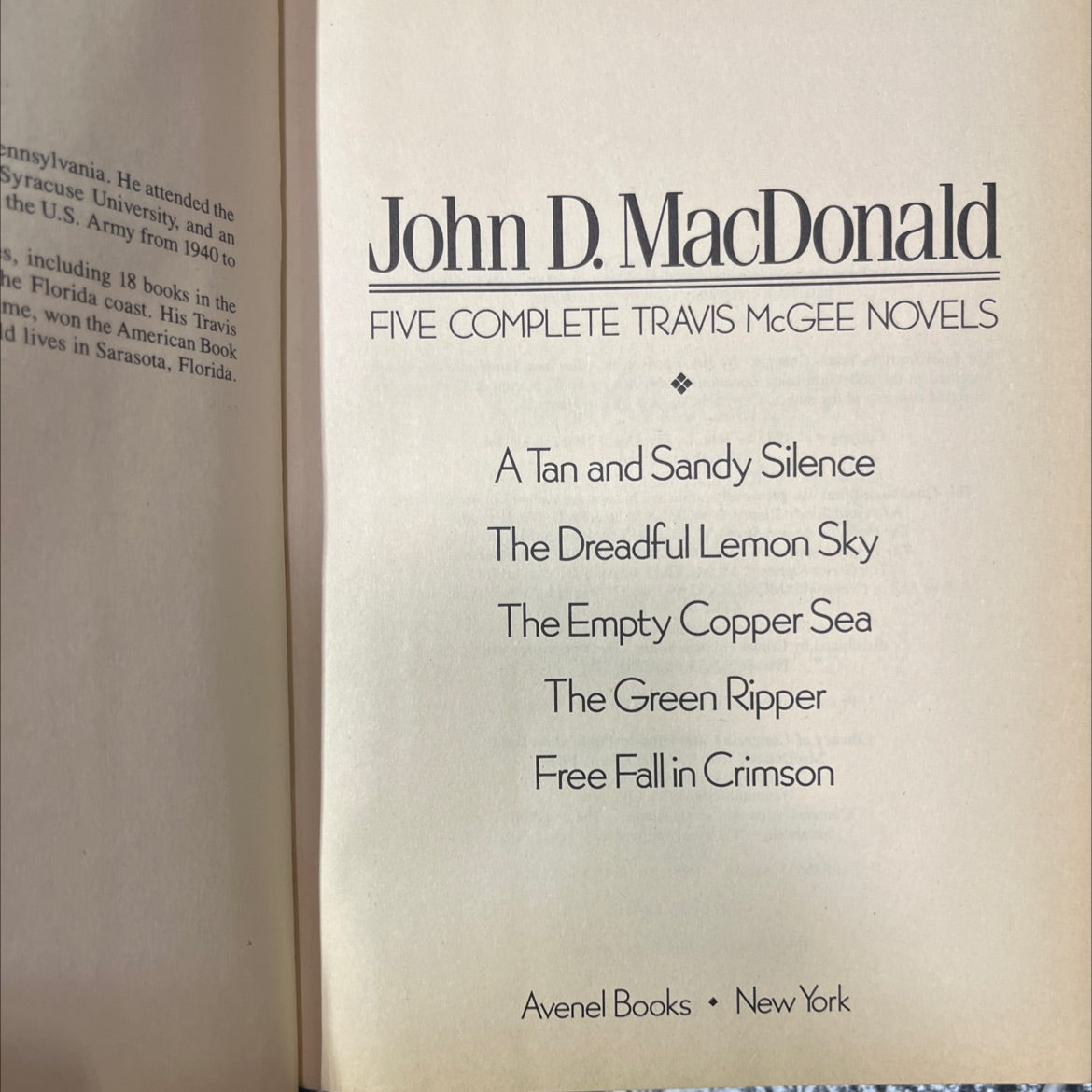 five complete travis mgee novels book, by John D. MacDonald, 1985 Hardcover image 2