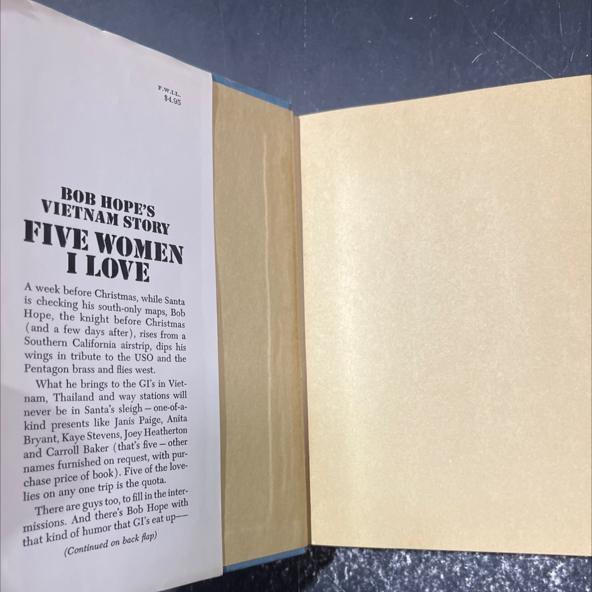 five women i love bob hope's vietnam story book, by bob hope, 1966 Hardcover image 4