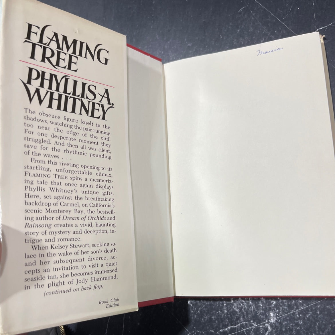 flaming tree book, by phyllis a. whitney, 1985 Hardcover image 4