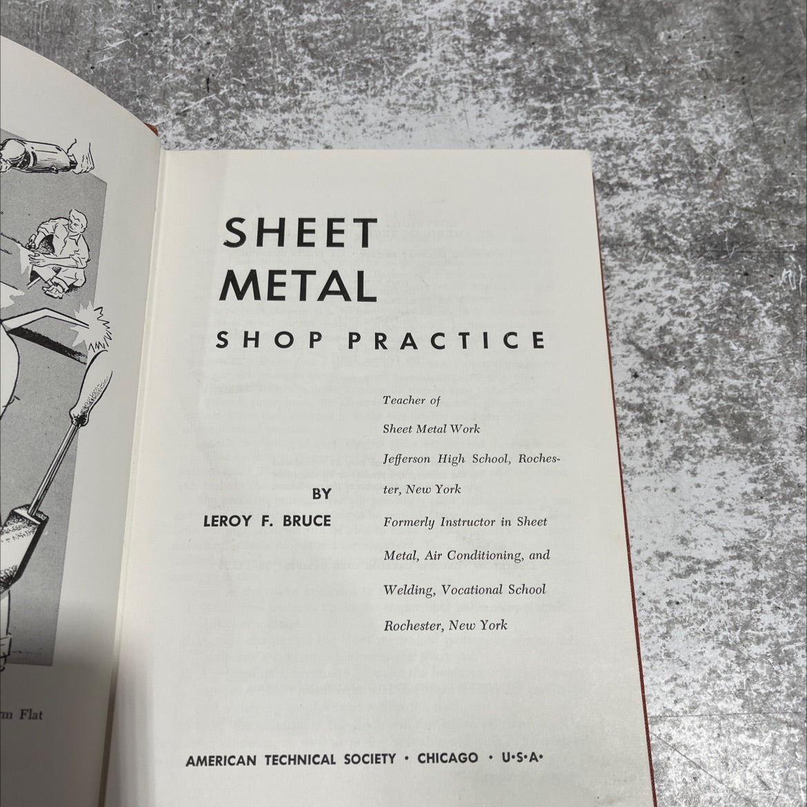 flat sheet metal shop practice book, by leroy f. bruce, 1960 Hardcover image 2