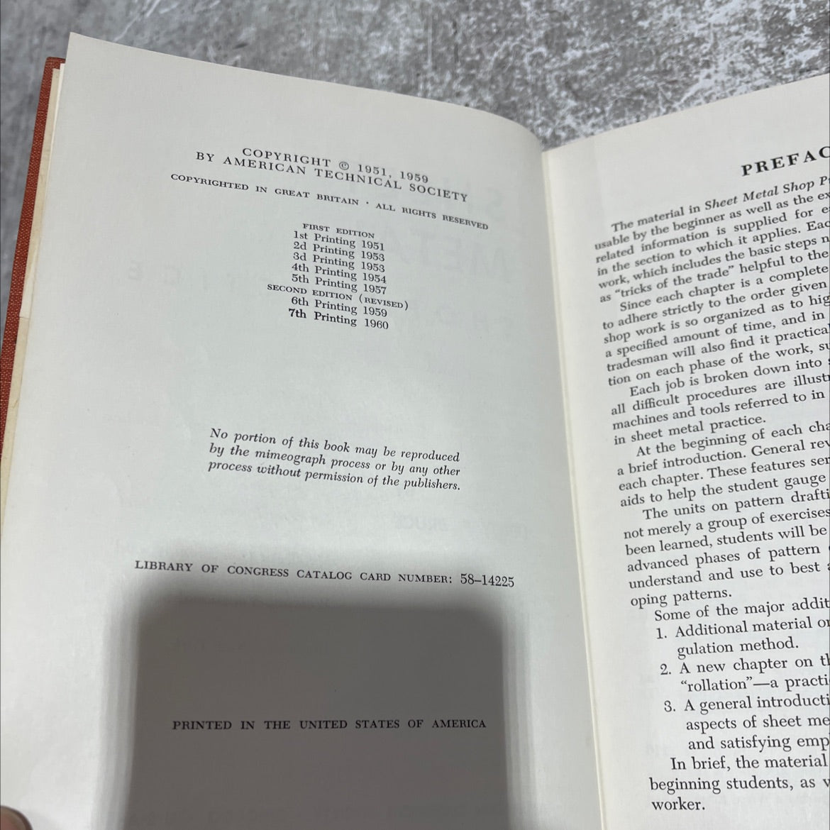 flat sheet metal shop practice book, by leroy f. bruce, 1960 Hardcover image 3