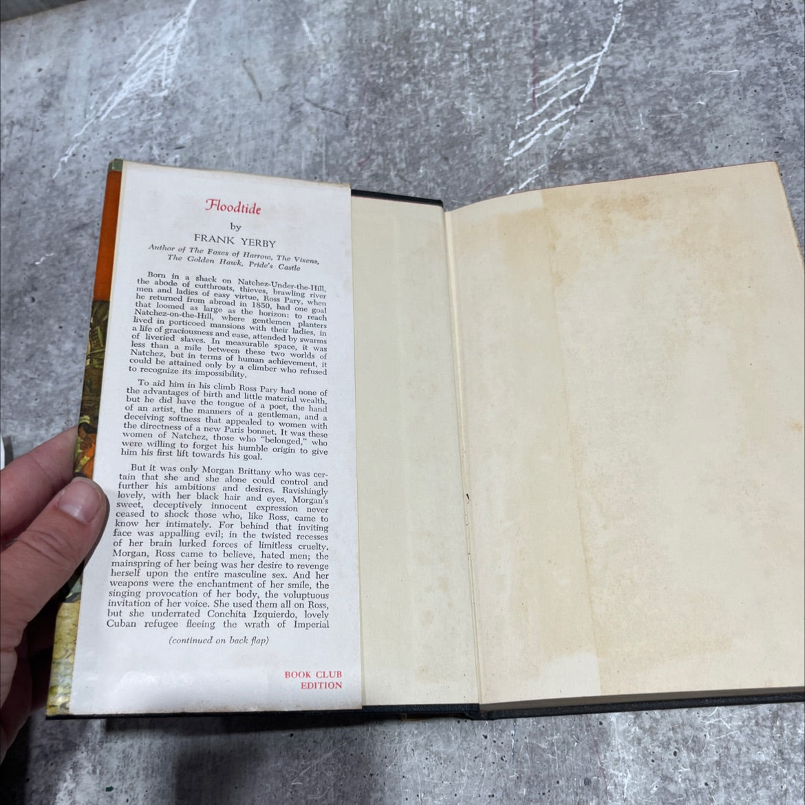 floodtide book, by frank yerby, 1950 Hardcover image 4