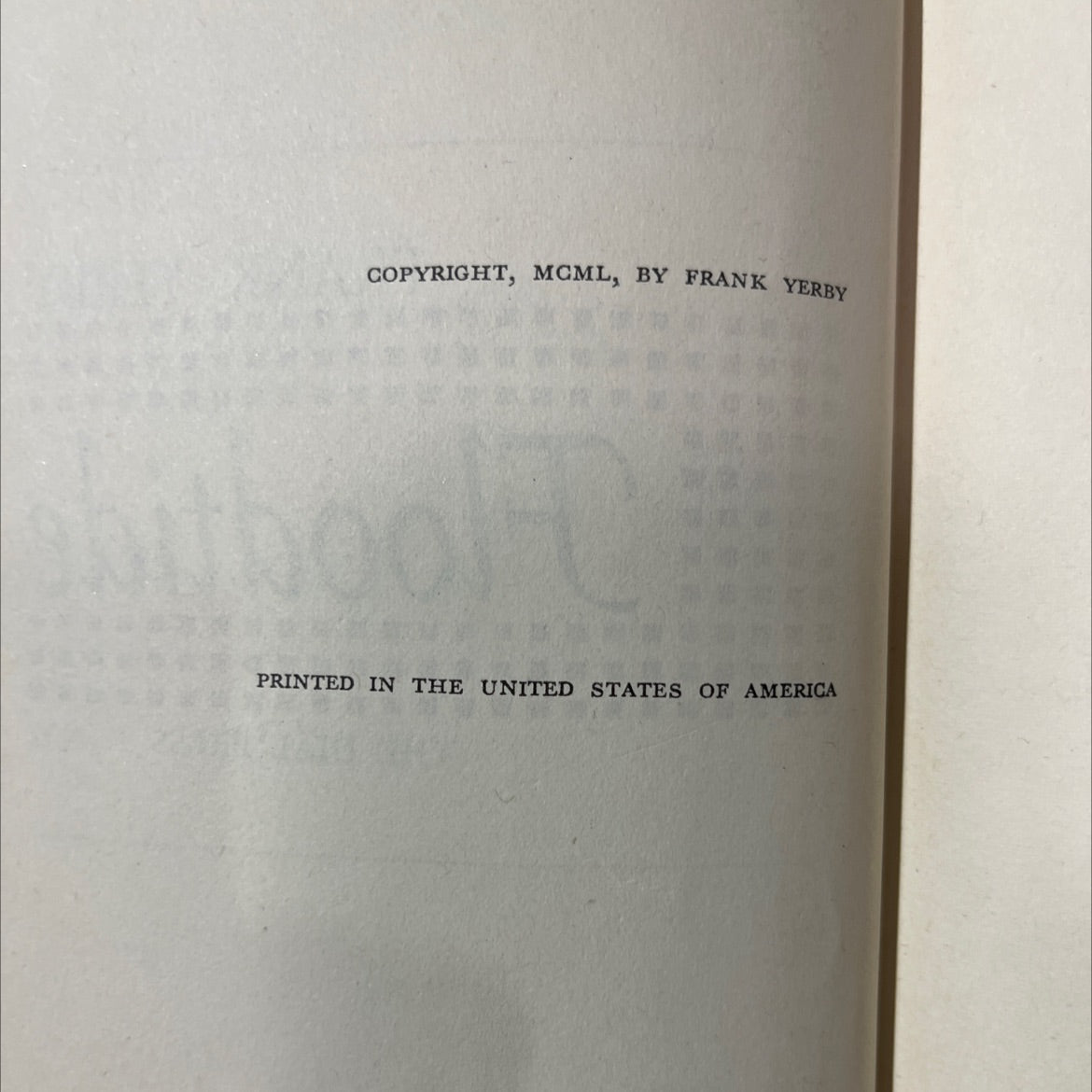 floodtide book, by frank yerby, 1950 Hardcover image 3