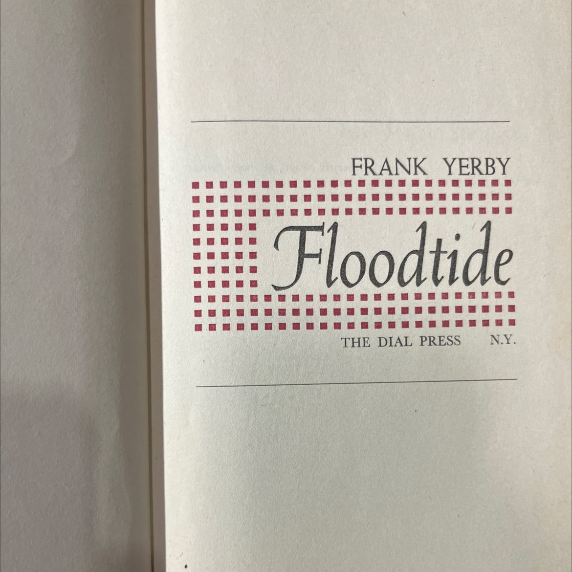 floodtide book, by frank yerby, 1950 Hardcover image 2