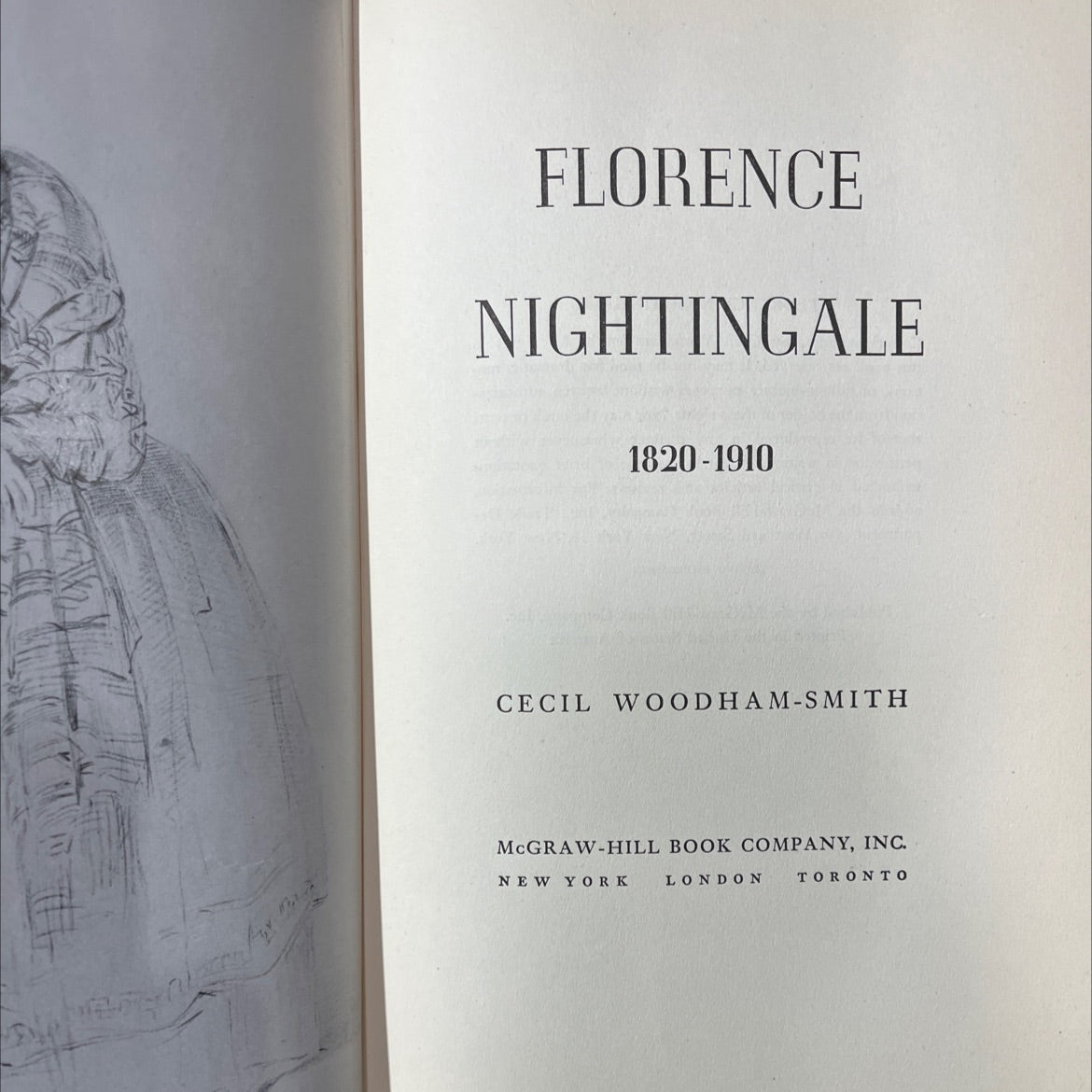 florence nightingale 1820-1910 book, by cecil woodham-smith, 1951 Hardcover image 2