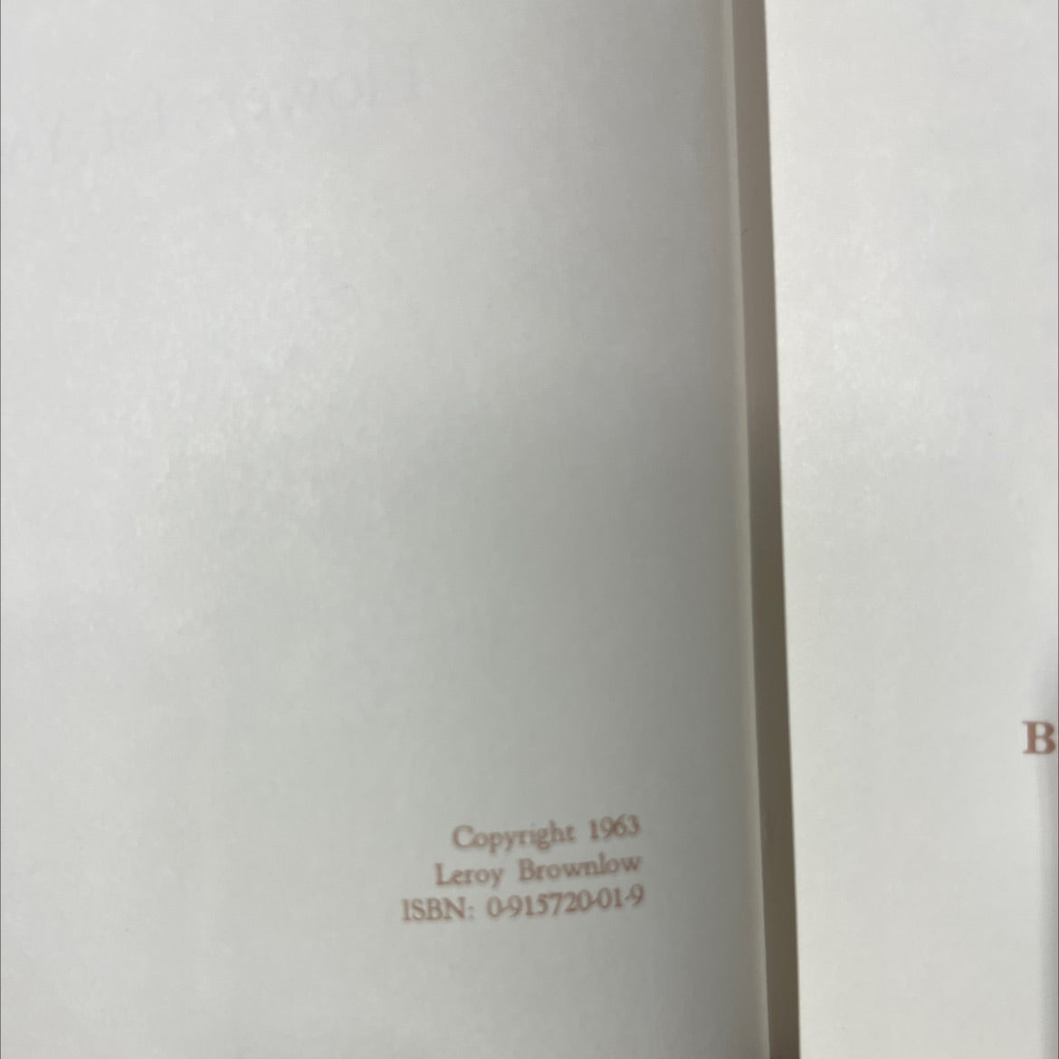 flowers for you book, by leroy brownlow, 1963 Hardcover image 3