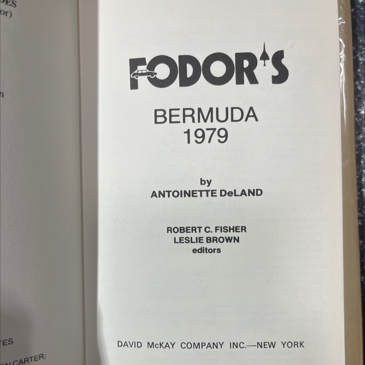 fodor's bermuda book, by antoinette deland, robert c. fisher, leslie brown, 1979 Hardcover image 2
