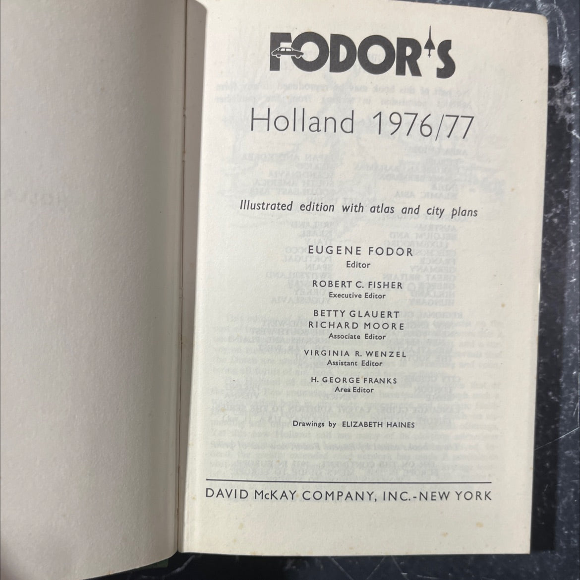 fodor's holland book, by eugene fodor, 1976 Hardcover image 2