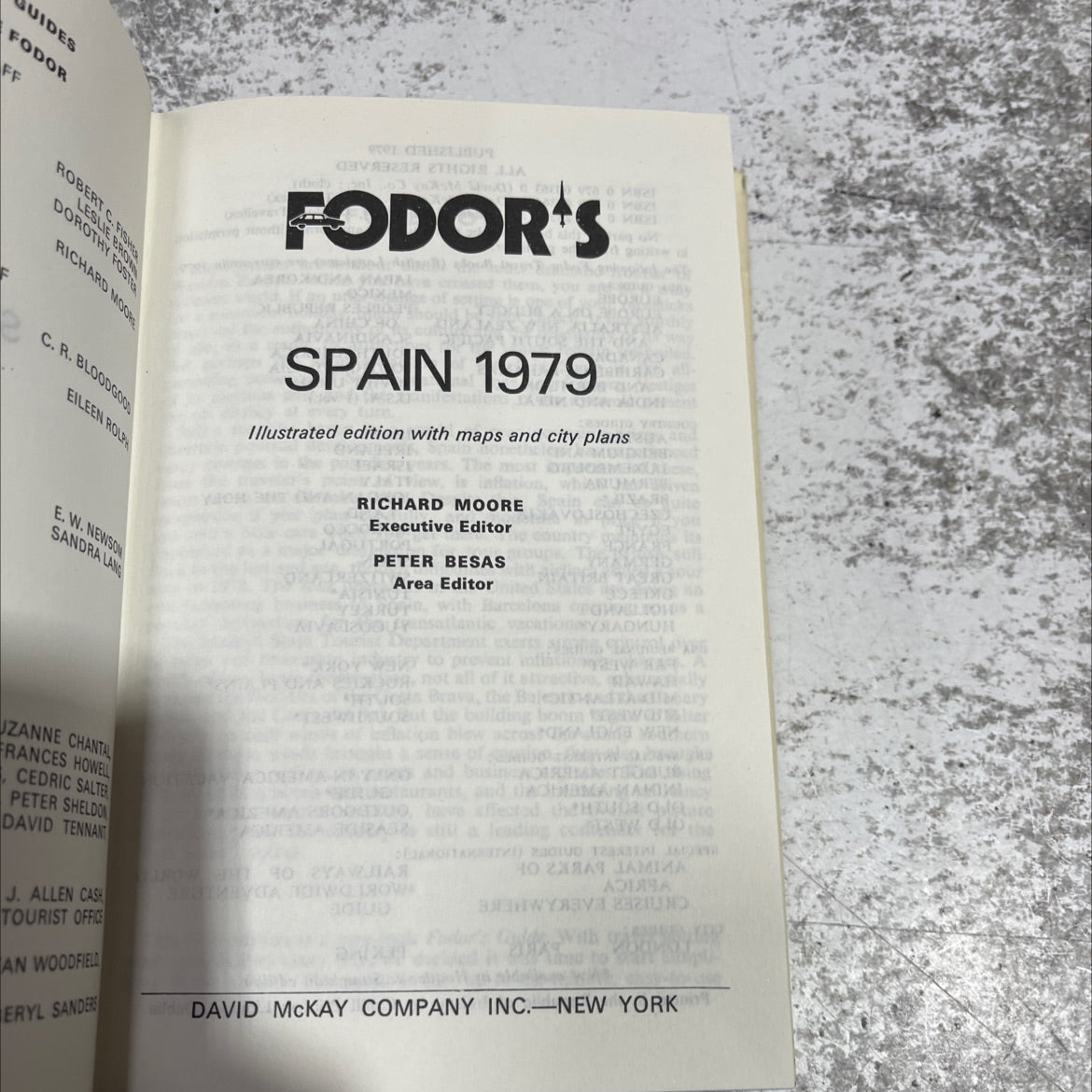 fodor's spain book, by richard moore, 1979 Hardcover image 2
